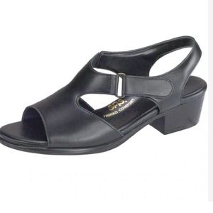 SAS suntimer 9.5 Wide black leather comfort sandals